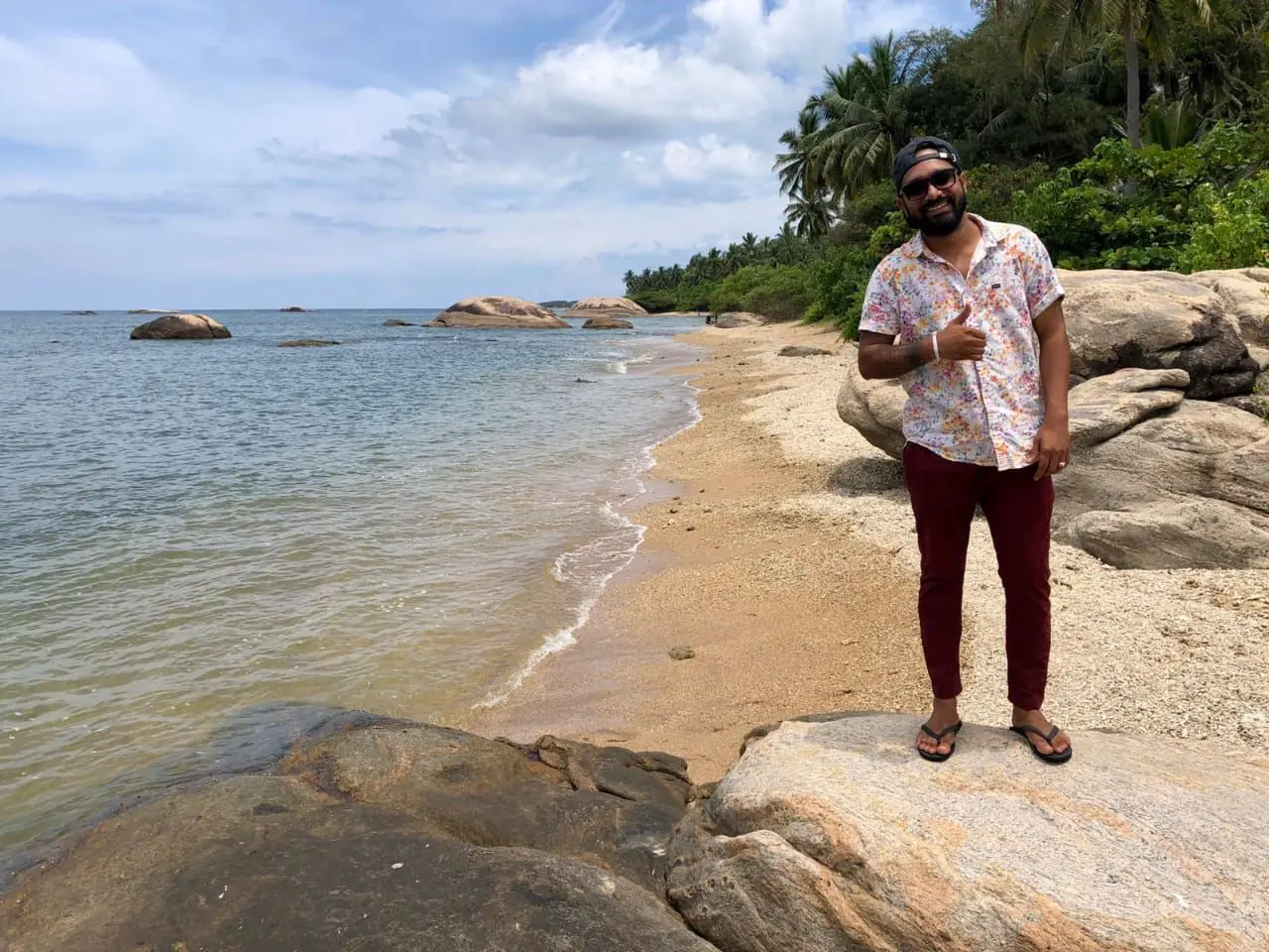 Endless golden shoreline along Sri Lanka's Indian Ocean coast