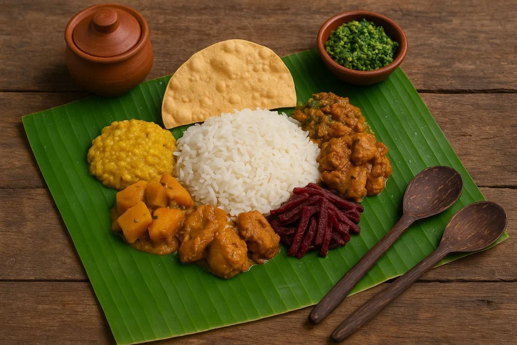 Local meal in Sri Lanka