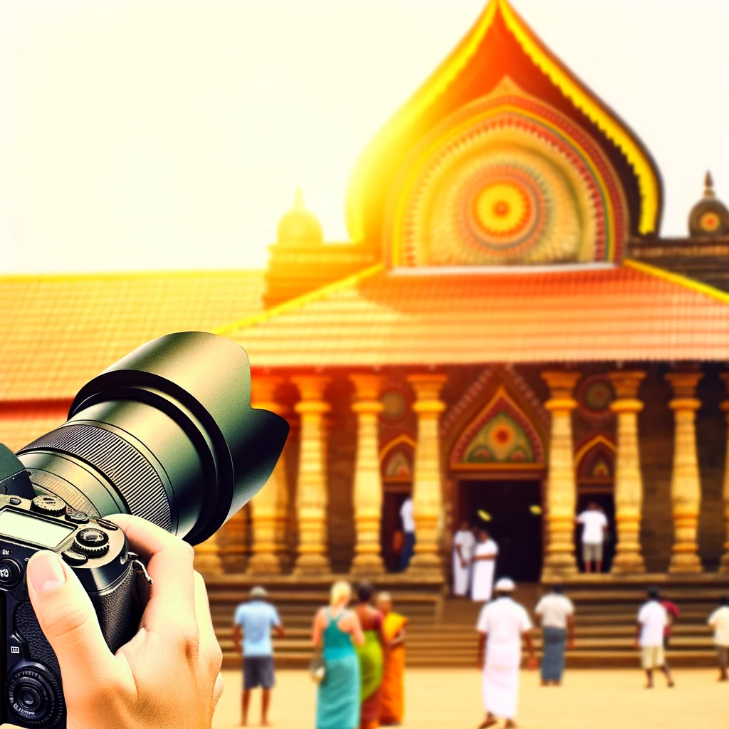 Tourists exploring temple architecture, demonstrating Sri Lanka travel safety